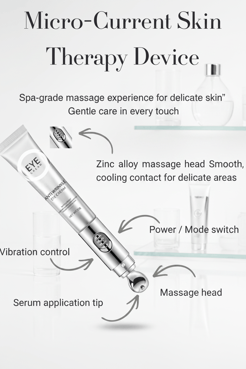 Electric Massage Eye Cream – Hyaluronic Acid Firming & Anti-Wrinkle