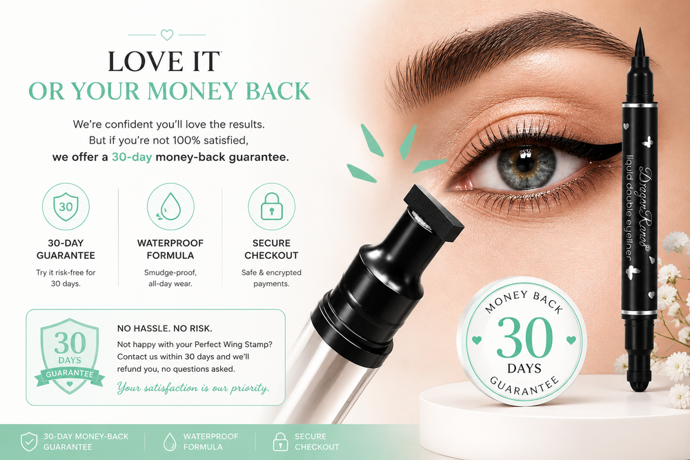 Black Winged Eyeliner Stamp 2-in-1 with waterproof liquid eyeliner